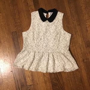 Vintage Peplum sleeveless blouse/top